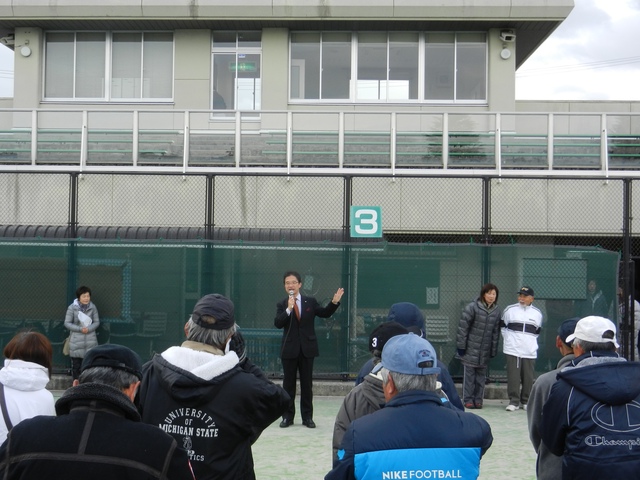 津市長杯　新春オープンテニス大会 60歳以上の部開会式 挨拶