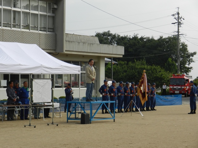 津市消防団一志方面団夏期訓練挨拶