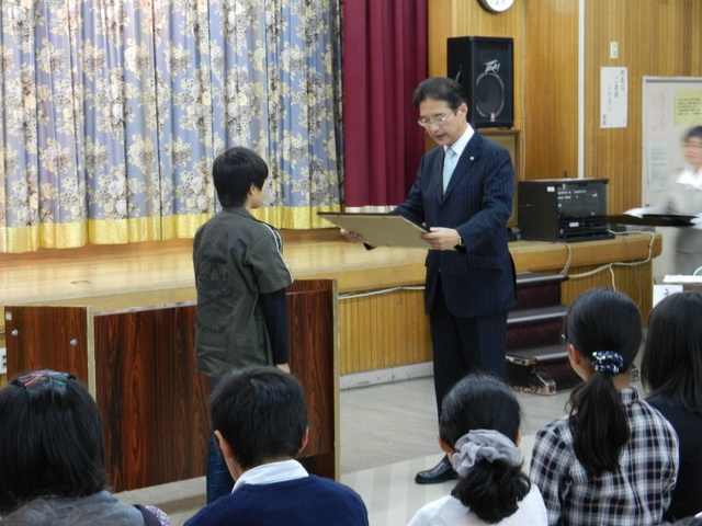 北立誠小学校6年生の堀江達也さん