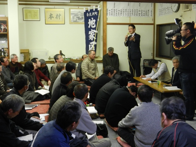 香良洲お木曳き練習激励（地家区）