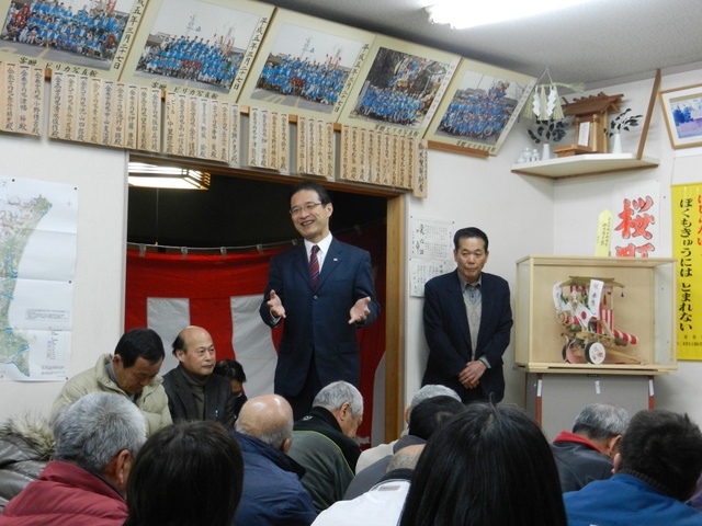 香良洲お木曳き練習激励（桜町区）