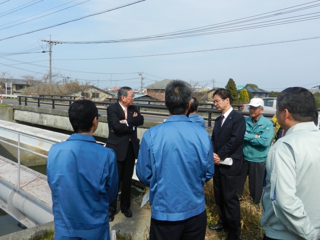 相川水系治水事業ほか現場視察