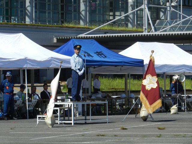 津市消防団夏期訓練 挨拶