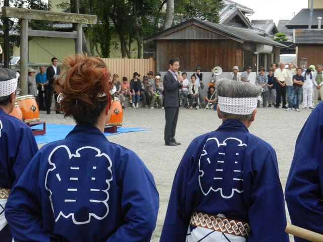 津方面団「木遣り隊」激励2