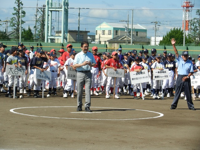 第47回津子連球技大会開会式 始球式