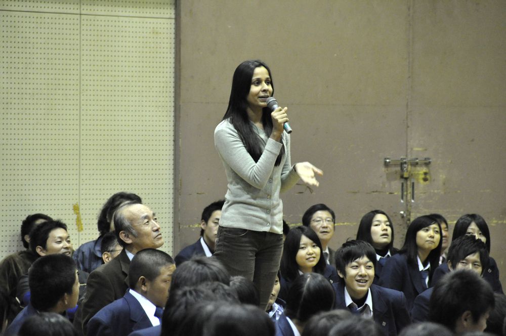 久居高校での世界大会13連覇報告会9