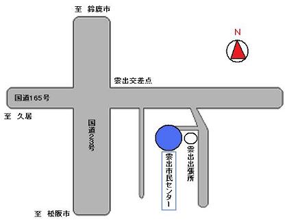 雲出市民センター周辺図