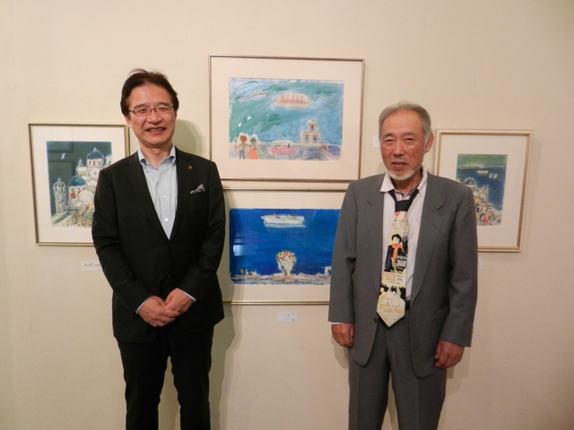 洋画家　中川正博さん個展 鑑賞