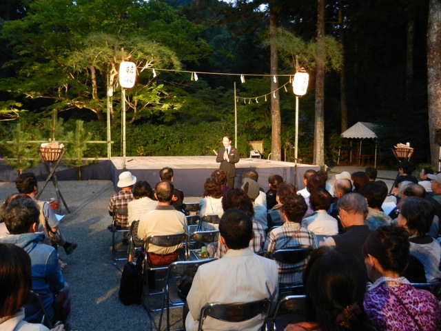 霧山薪能と茶会・琴の演奏　挨拶