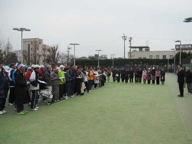 津市長杯　新春オープンテニス大会 60歳以上の部開会式 挨拶