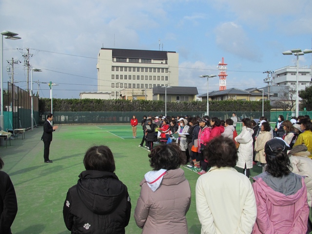 津市長杯　新春オープンテニス大会 女子一般の部開会式 挨拶