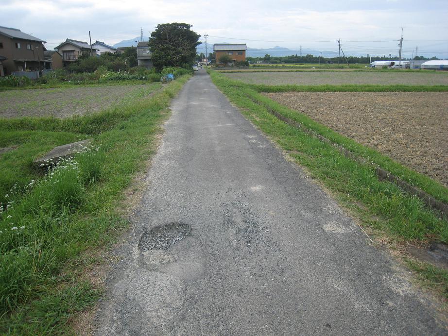 復旧前の道路の写真