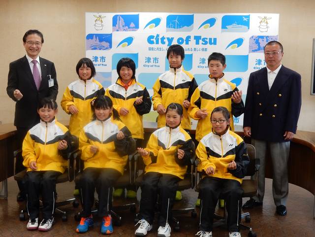 小学生ソフトテニス全国大会出場選手 来訪