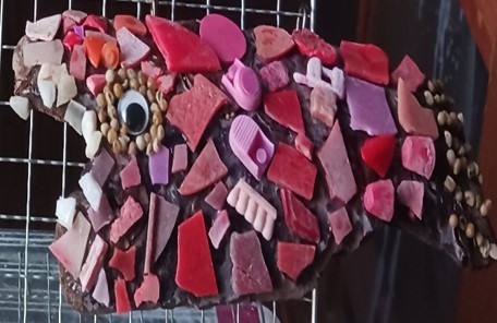 マイクロプラスチックでアート作品づくり写真