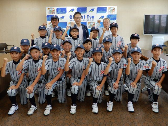 全国学童軟式野球大会出場選手 来訪