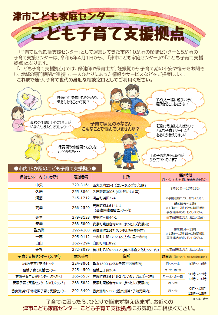 津市こども家庭センター　こども子育て支援拠点