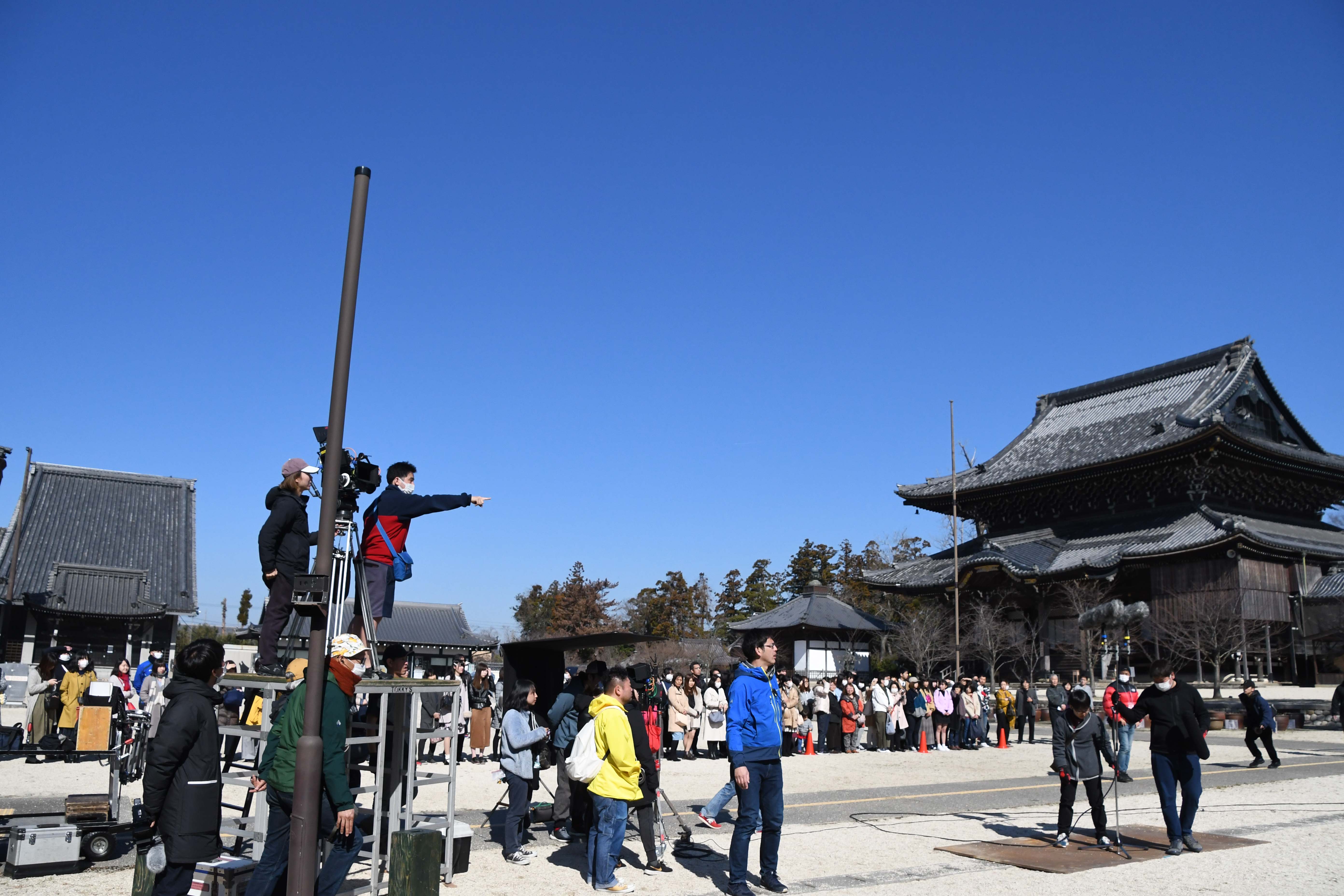  高田本山 専修寺でのロケの様子1