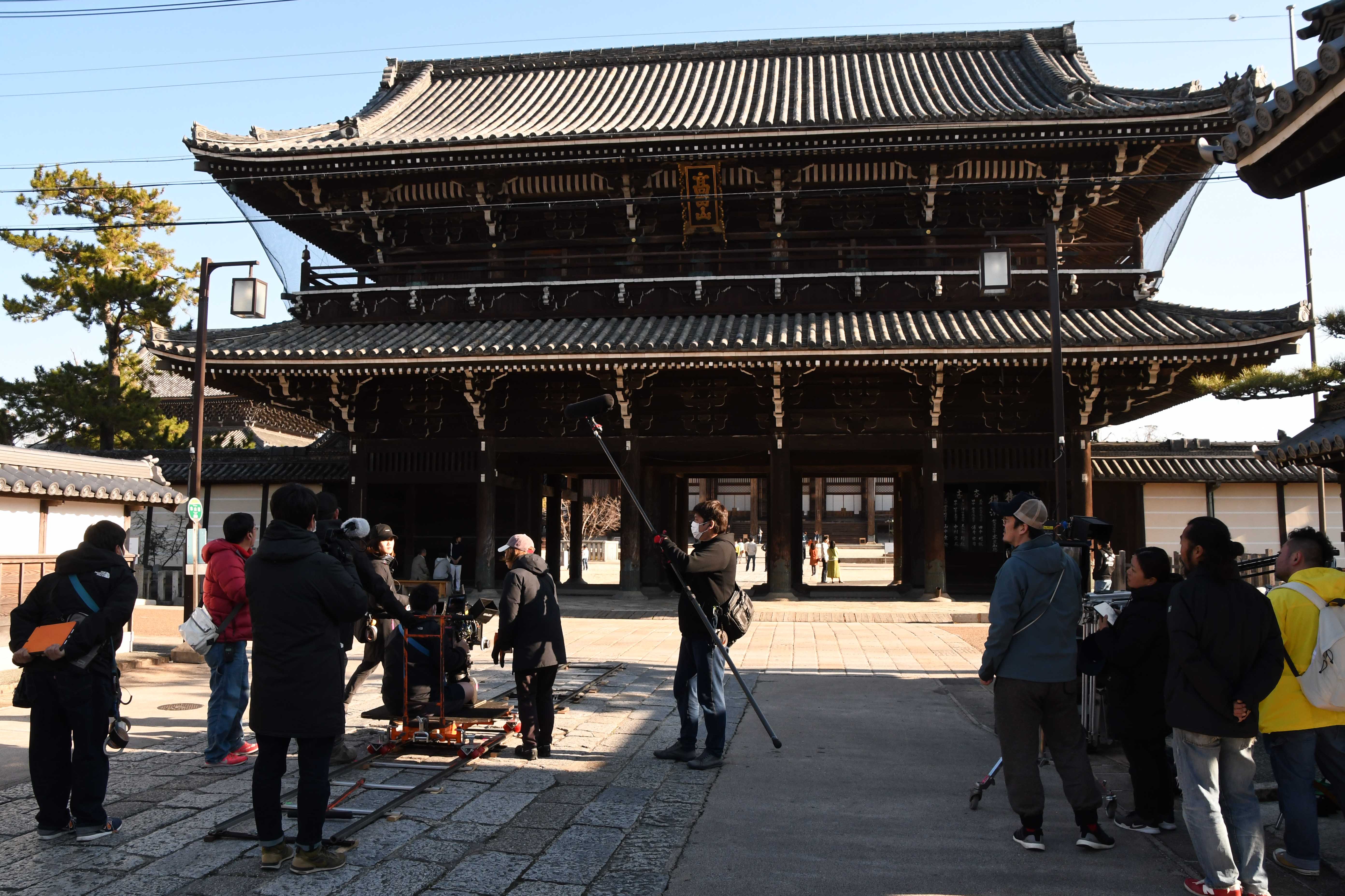  高田本山 専修寺でのロケの様子2