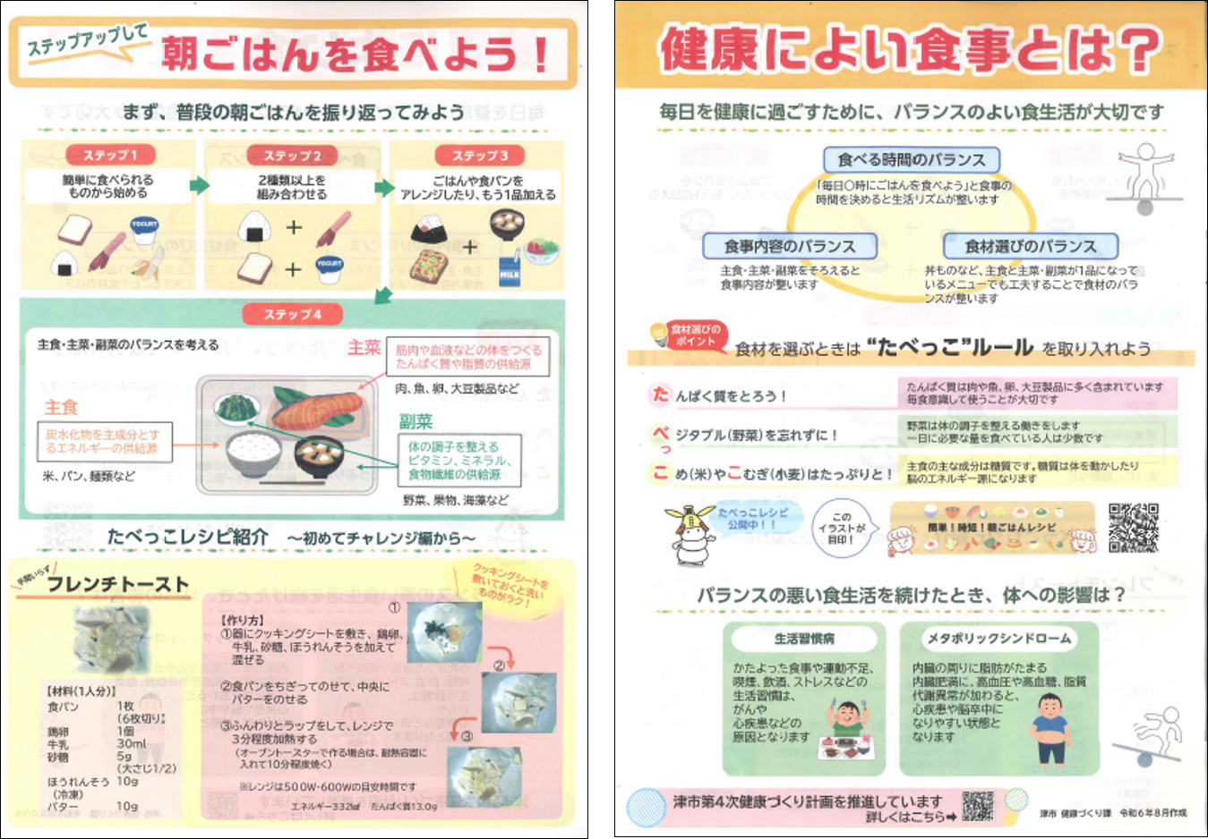 ステップアップして朝ごはんを食べよう